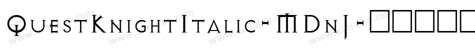 QuestKnightItalic-MDnJ字体转换