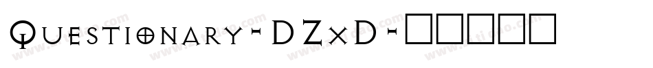 Questionary-DZxD字体转换