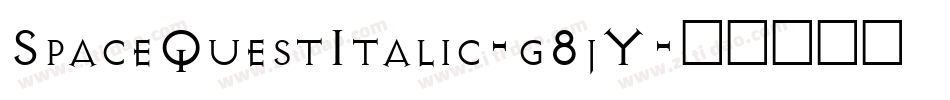 SpaceQuestItalic-g8jY字体转换