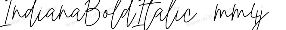 IndianaBoldItalic-mm4j字体转换