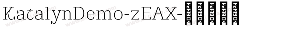 KatalynDemo-zEAX字体转换