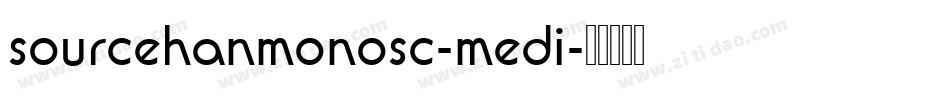 sourcehanmonosc-medi字体转换