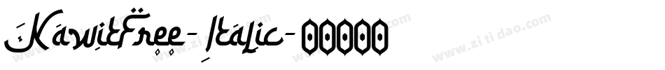 KawitFree-Italic字体转换