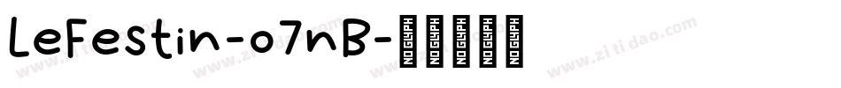 LeFestin-o7nB字体转换