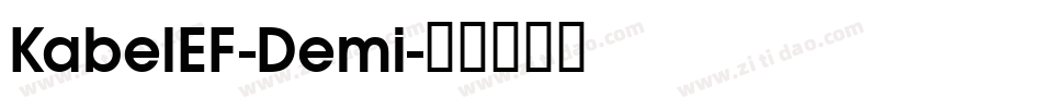 KabelEF-Demi字体转换