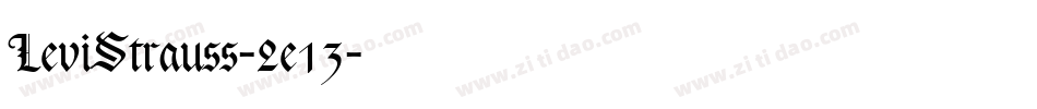 LeviStrauss-2e13字体转换