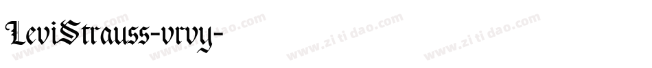 LeviStrauss-vrvy字体转换