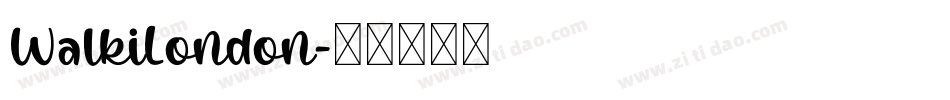 WalkiLondon字体转换