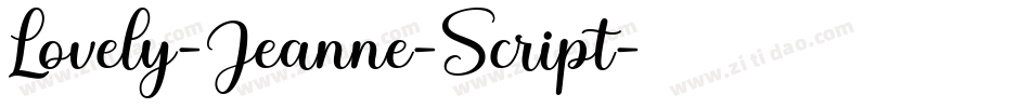 Lovely-Jeanne-Script字体转换