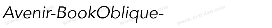 Avenir-BookOblique字体转换