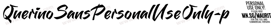 QuerinoSansPersonalUseOnly-p7g2O字体转换