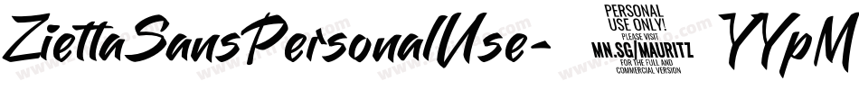 ZiettaSansPersonalUse-6YYpM字体转换