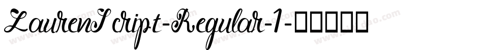LaurenScript-Regular-1字体转换