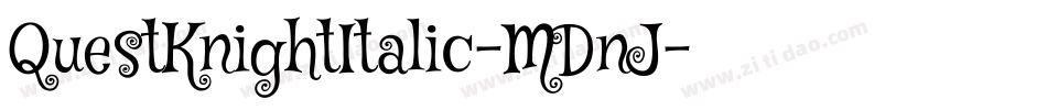 QuestKnightItalic-MDnJ字体转换