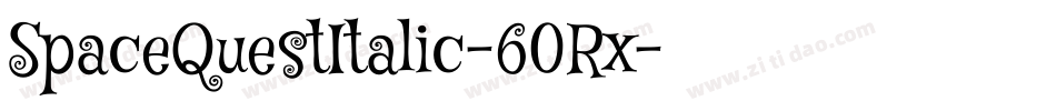 SpaceQuestItalic-60Rx字体转换