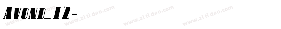 Avond_12字体转换
