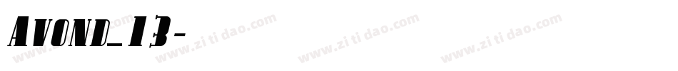 Avond_13字体转换
