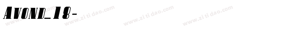 Avond_18字体转换