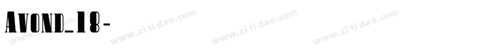 Avond_18字体转换