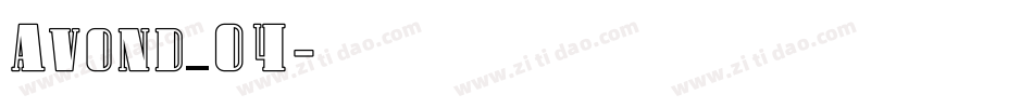 Avond_04字体转换