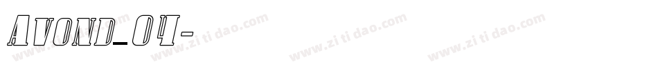 Avond_04字体转换