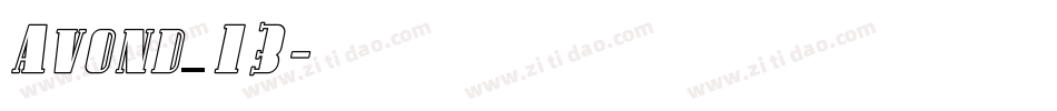 Avond_13字体转换