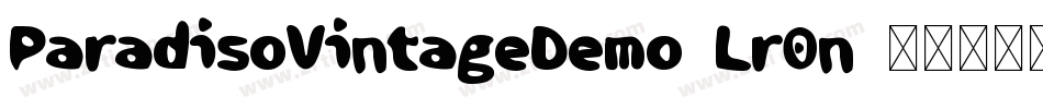 ParadisoVintageDemo-Lr0n字体转换