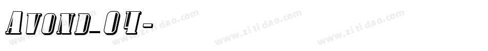 Avond_04字体转换