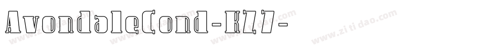 AvondaleCond-KZ7字体转换