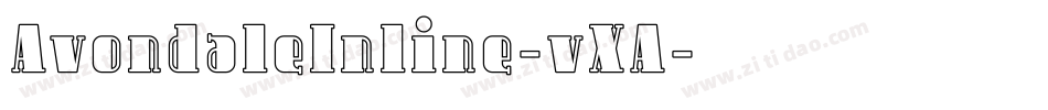 AvondaleInline-vXA字体转换