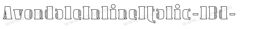 AvondaleInlineItalic-lBd字体转换
