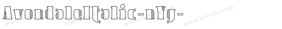 AvondaleItalic-nYg字体转换