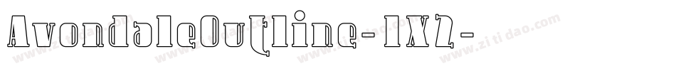 AvondaleOutline-1X2字体转换