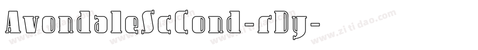 AvondaleScCond-rDy字体转换