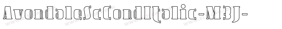 AvondaleScCondItalic-M3J字体转换