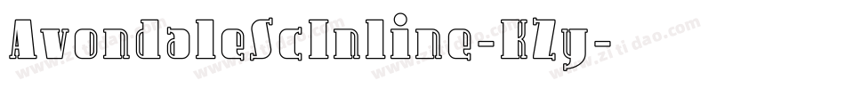 AvondaleScInline-KZy字体转换