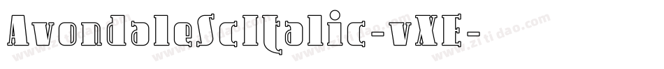 AvondaleScItalic-vXE字体转换