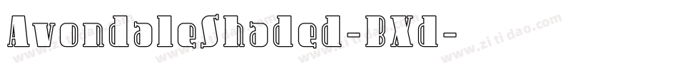 AvondaleShaded-BXd字体转换