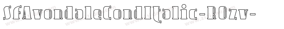 SfAvondaleCondItalic-R0zv字体转换