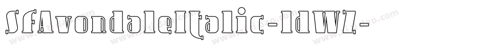 SfAvondaleItalic-ldWZ字体转换