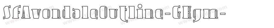 SfAvondaleOutline-GKgm字体转换