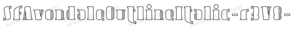 SfAvondaleOutlineItalic-r3V8字体转换 SfAvondaleOutlineItalic-r3V8字体转换