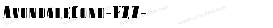 AvondaleCond-KZ7字体转换