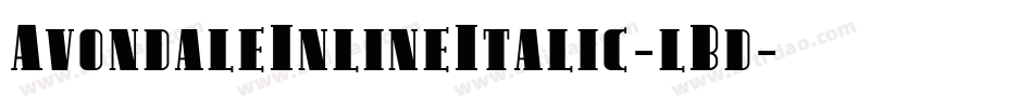 AvondaleInlineItalic-lBd字体转换