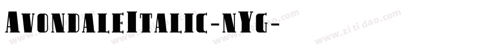 AvondaleItalic-nYg字体转换