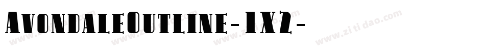 AvondaleOutline-1X2字体转换