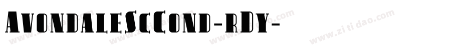 AvondaleScCond-rDy字体转换