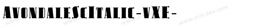 AvondaleScItalic-vXE字体转换