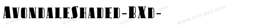 AvondaleShaded-BXd字体转换