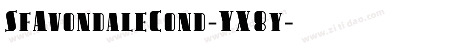 SfAvondaleCond-YX8y字体转换